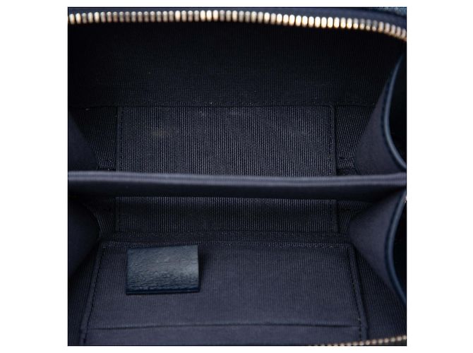 Borsa a tracolla camera case in denim con stampa CC blu Chanel - vista 4