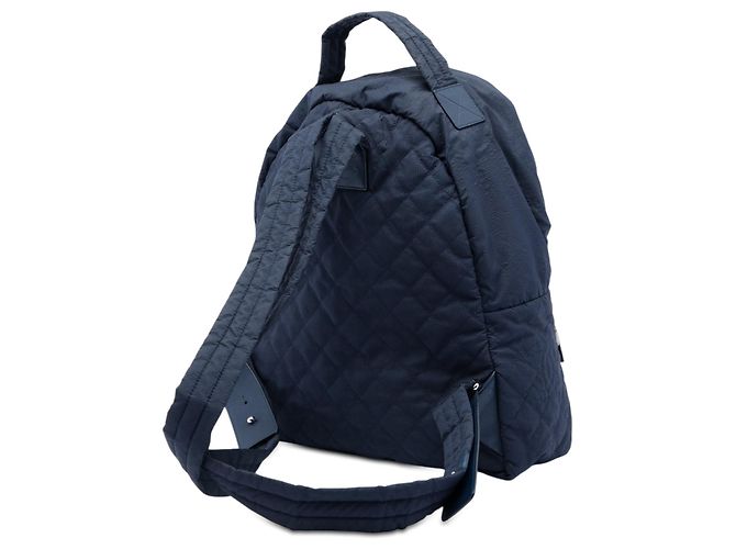 Zaino Blue Chanel CC Quilted Nylon Sport Line - vista 2