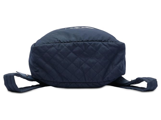 Zaino Blue Chanel CC Quilted Nylon Sport Line - vista 3