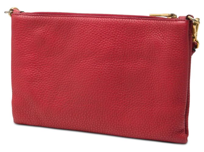 Borsa a tracolla Prada Vitello Daino rossa Rosso - vista 2