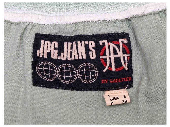 Jean Paul Gaultier Top de mangas abullonadas Mint JPG Jean's Short Talla US 8 - vista 5