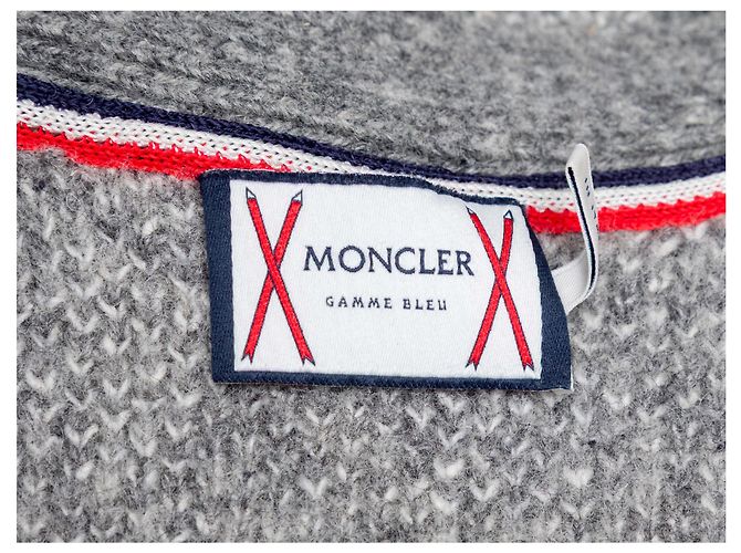 Grey Moncler Wool Patterned Button-Up Vest Size US S - view 5
