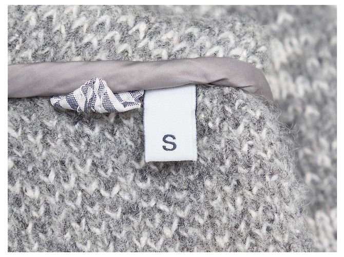 Grey Moncler Wool Patterned Button-Up Vest Size US S - view 6