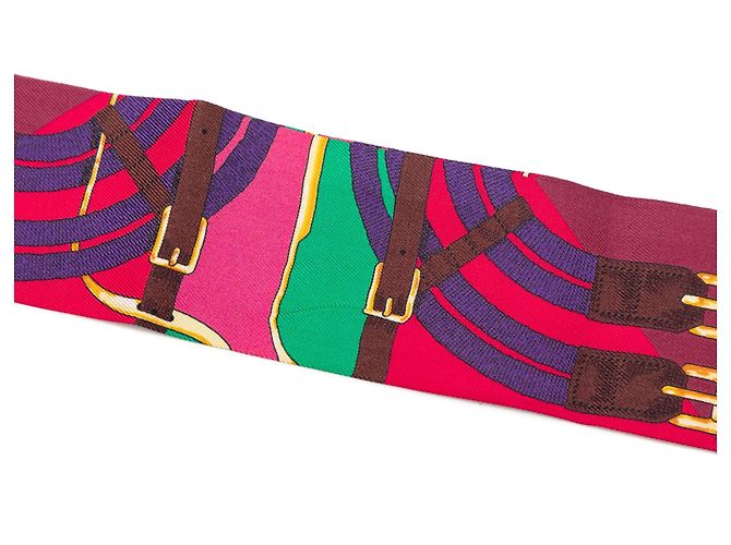 Sciarpa in seta Twilly Hermès Mors a Jouets rosa - vista 5
