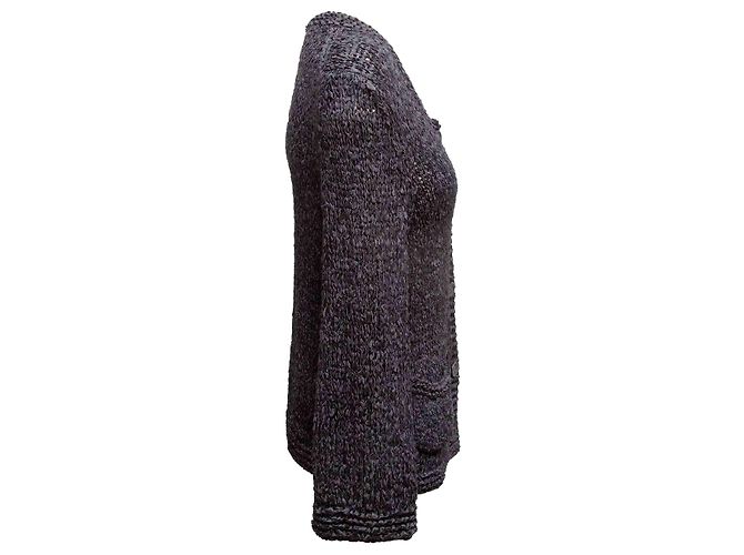 Black Chanel Fall/Winter 2008 Knit Silk Jacket Size FR 46 - view 2