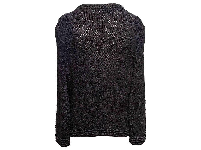 Black Chanel Fall/Winter 2008 Knit Silk Jacket Size FR 46 - view 3