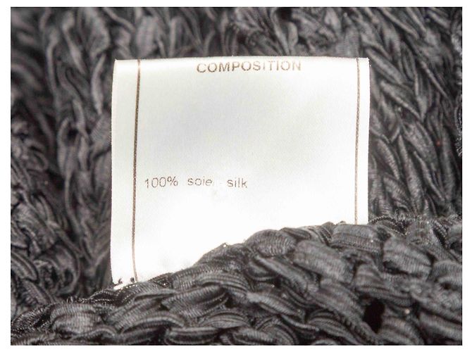 Black Chanel Fall/Winter 2008 Knit Silk Jacket Size FR 46 - view 5