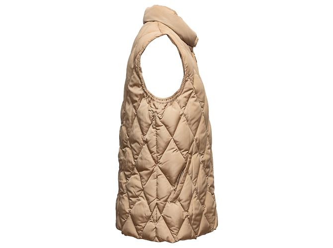 Chaleco acolchado de plumón Moncler Tan Talla Designer 3 Camello - vista 3
