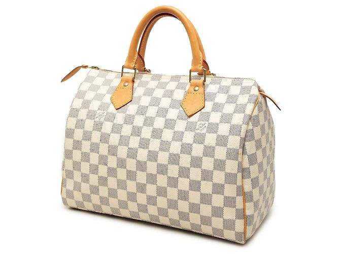 Borsa Boston Louis Vuitton Damier Azur bianca Speedy 30 Bianco - vista 2