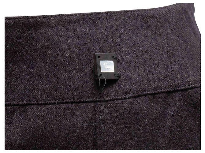 Chanel Bleistiftrock aus Wolle und Kaschmir in Anthrazit Größe FR 36 Schwarz - Ansicht 6