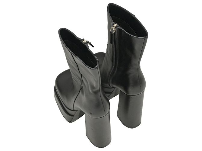 Bottines à plateforme noires Versace Taille 37 - vue 4