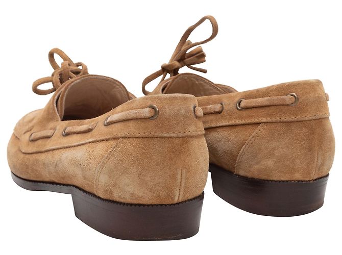 Chanel Boot Shoes aus Wildleder in Tan Größe 38 Kamel - Ansicht 4