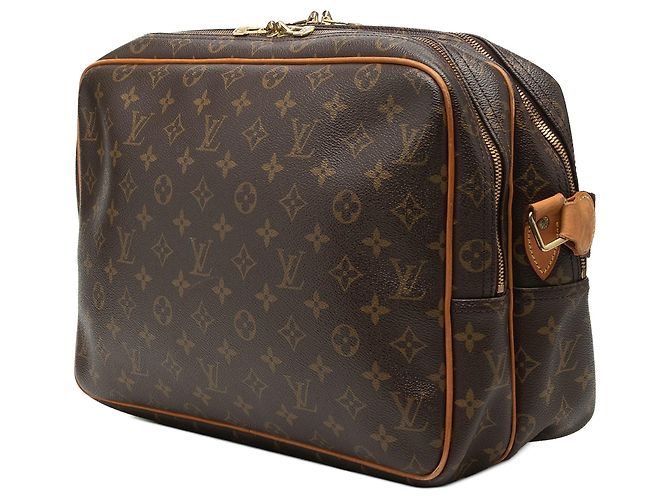 Sac bandoulière Louis Vuitton Monogram Reporter GM marron - vue 2
