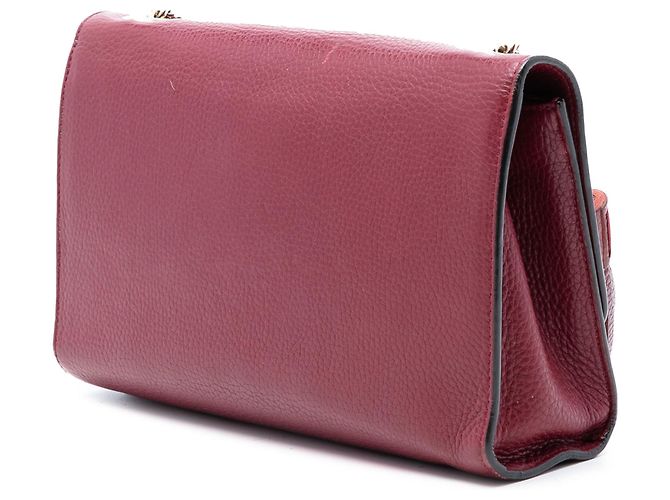 Borsa a tracolla Gucci Medium Leather Miss Bamboo rossa Rosso - vista 2