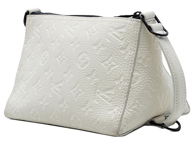 Borsa a tracolla e sacca Louis Vuitton Monogram Empreinte Triangle bianca Bianco - vista 2