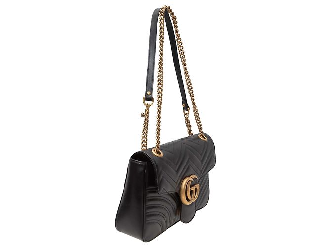 Borsa a tracolla Gucci Marmont Matelasse nera Nero - vista 2