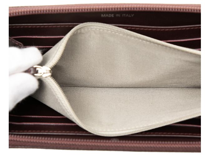 Cartera Chanel CC Caviar Zip Around roja - vista 4