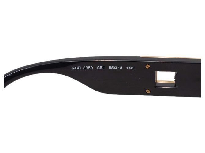 Black Versace Rectangular Medusa Glasses - view 3