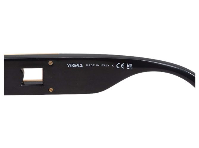 Black Versace Rectangular Medusa Glasses - view 4
