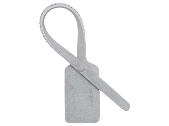 Off White Silver Off-White Crystal-Embellished Zip Tie Luggage Tag Silvery - view 2