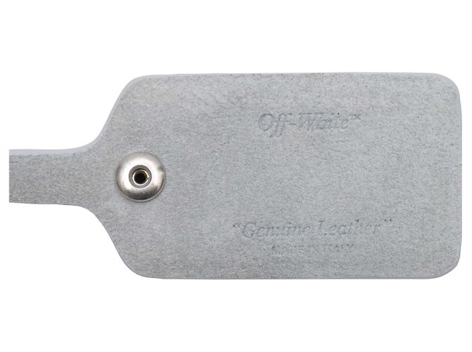 Off White Silver Off-White Crystal-Embellished Zip Tie Luggage Tag Silvery - view 3