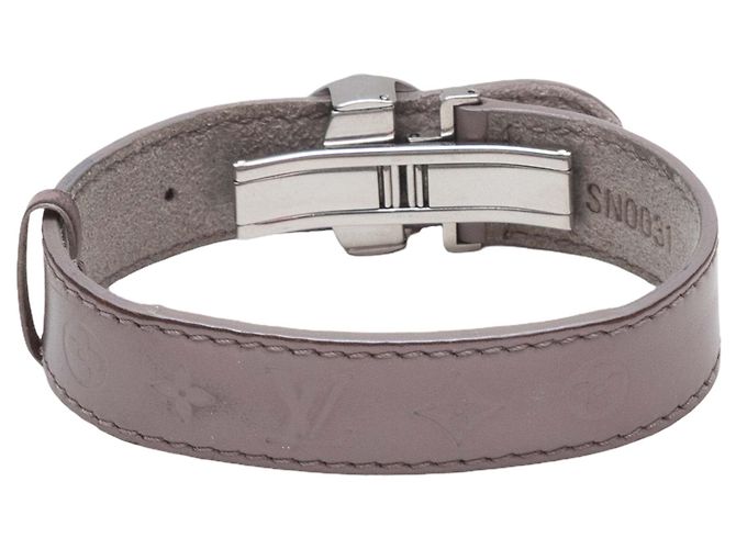 Bracciale Louis Vuitton in pelle a fiore lilla chiaro Porpora - vista 5