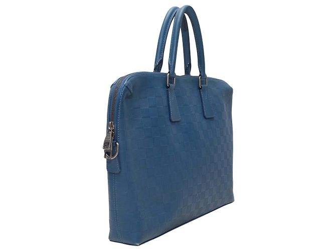 Borsa a manico Louis Vuitton Damier Infini blu - vista 2