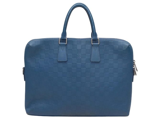 Borsa a manico Louis Vuitton Damier Infini blu - vista 3