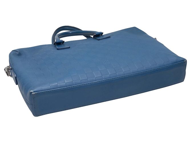 Borsa a manico Louis Vuitton Damier Infini blu - vista 4