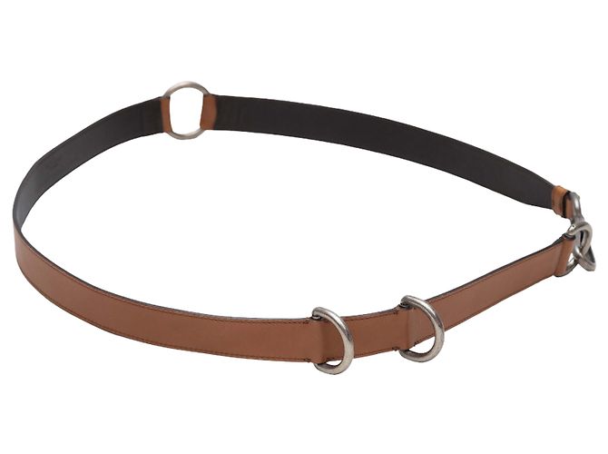 Ledergürtel in Tan Yves Saint Laurent Größe US S Beige - Ansicht 2