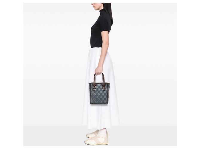 Tote in denim blu con l'Anagram LOEWE - vista 7