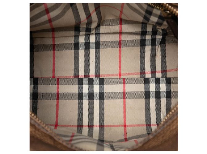 Braune Burberry Leder Satchel Handtasche - Ansicht 4