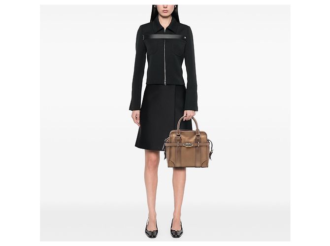 Braune Burberry Leder Satchel Handtasche - Ansicht 7