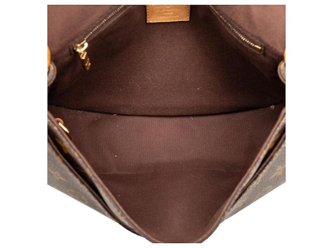 Borsa a tracolla Louis Vuitton Monogram Menilmontant PM marrone - vista 4