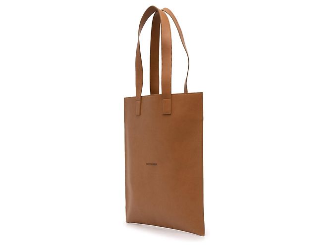 Tote Rive Droite in pelle vegana marrone Saint Laurent - vista 2