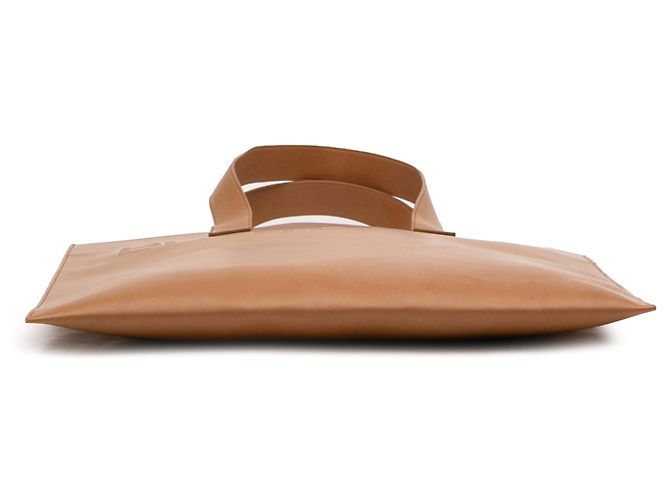 Tote Rive Droite in pelle vegana marrone Saint Laurent - vista 3