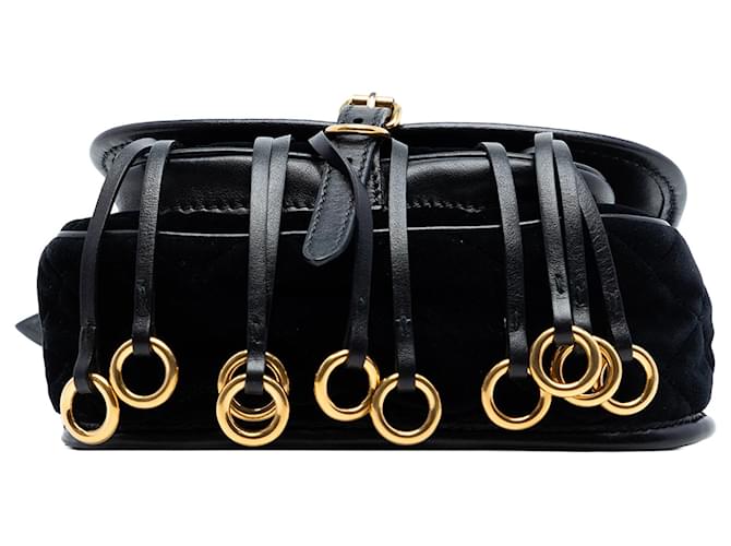 Borsa a tracolla Prada Impuntu Velluto Corsaire nera Nero - vista 3