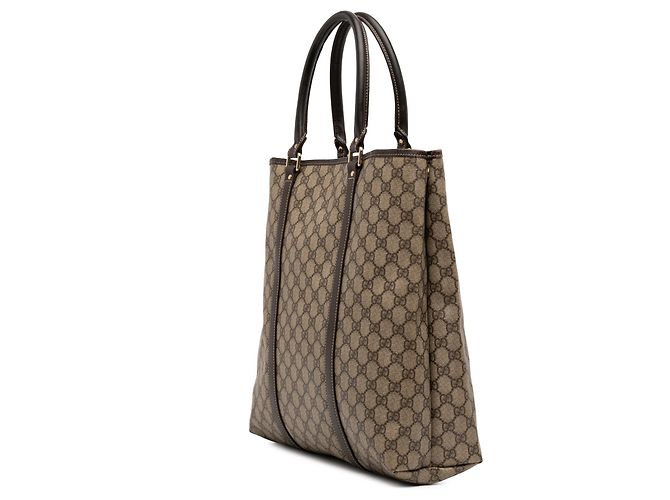Tote verticale Gucci GG Supreme marrone - vista 2