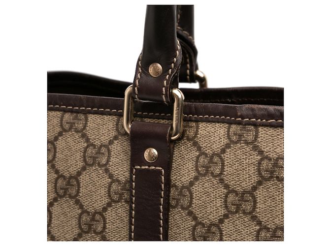 Tote verticale Gucci GG Supreme marrone - vista 9