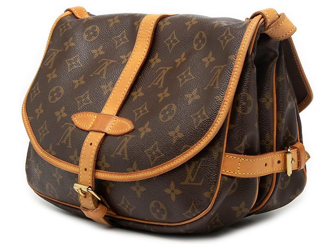 Borsa a tracolla Louis Vuitton Monogram Saumur 30 marrone - vista 2