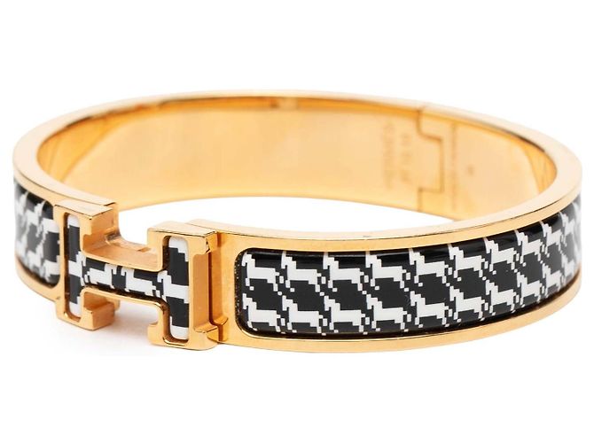 Bracciale Hermès Narrow Enamel Cheval Pixel Clic H PM nero - vista 2