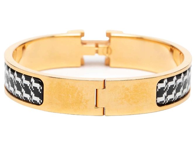Bracciale Hermès Narrow Enamel Cheval Pixel Clic H PM nero - vista 3