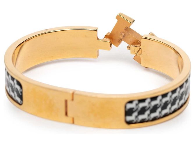 Bracciale Hermès Narrow Enamel Cheval Pixel Clic H PM nero - vista 5