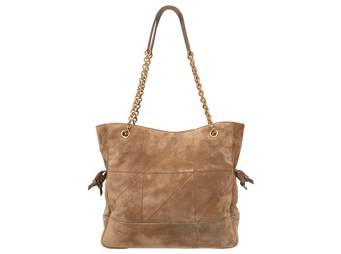 Borsa Jamie in scamosciato color tan Saint Laurent Beige - vista 3