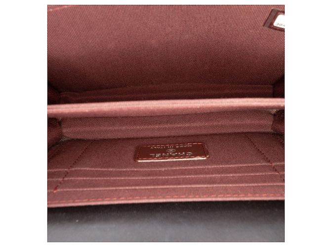 Wallet On Chain Mini borsa a tracolla Chanel Mini CC in agnello nero con catena - vista 4