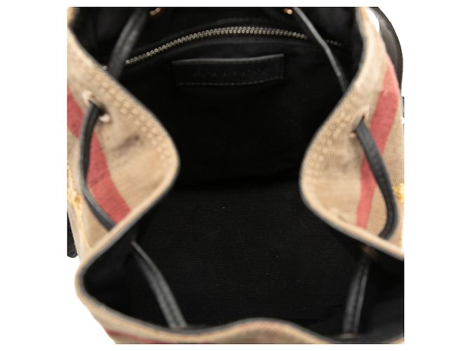 Zaino Burberry Mega Check Canvas Star Sequin Marrone - vista 4