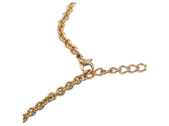 Collana con pendente logo Dior placcato oro D'oro - vista 3