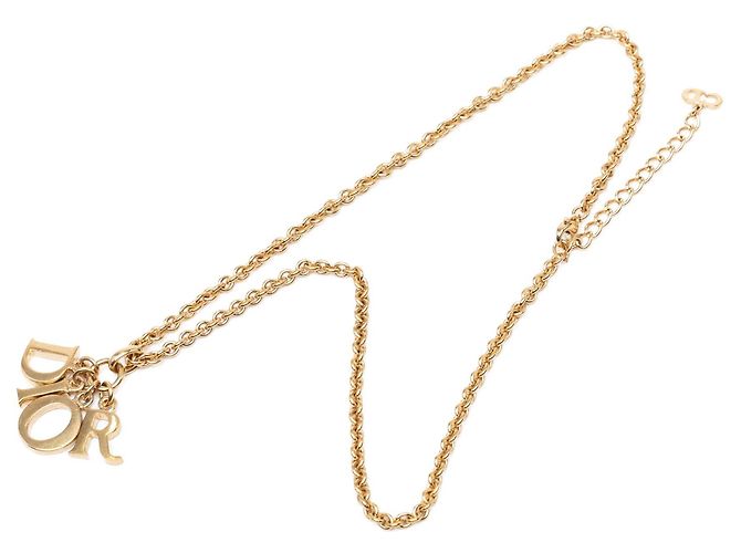 Collana con pendente logo Dior placcato oro D'oro - vista 5