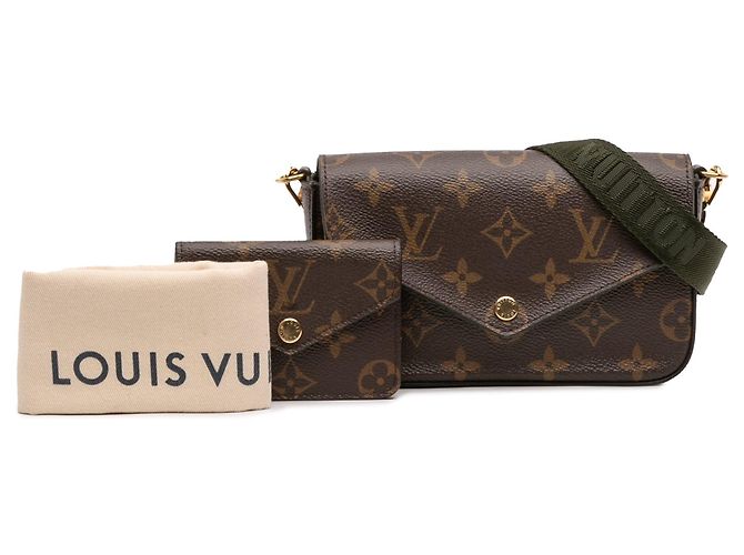 Borsa a tracolla marrone Louis Vuitton Monogram Felicie Strap And Go - vista 12