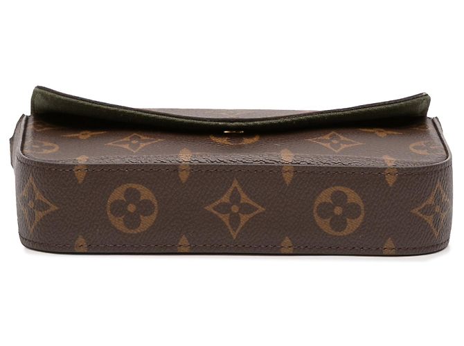 Borsa a tracolla marrone Louis Vuitton Monogram Felicie Strap And Go - vista 3
